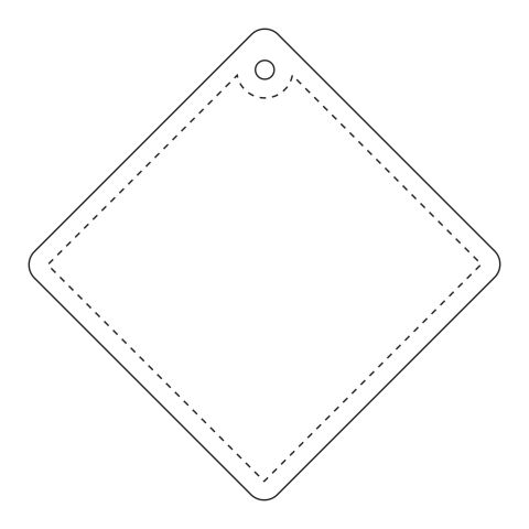 RFX™ Reflektierender TPU-Aufhänger Diamant, klein weiß | ohne Werbeanbringung | Nicht verfügbar | Nicht verfügbar