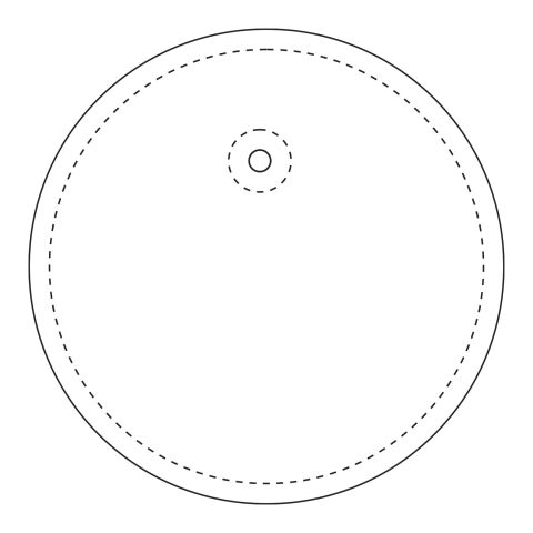 RFX™ Runder reflektierender TPU-Aufhänger weiss | Not applicable | 1-farbiger Siebdruck | Vorderseite | Ø 64 mm