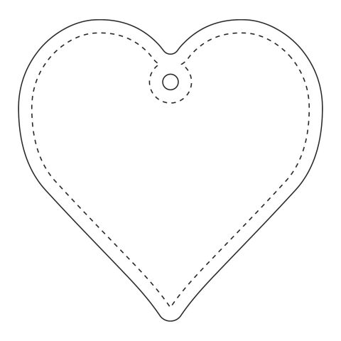 RFX™ Reflektierender PVC-Aufhänger Herz weiß | Digitaldruck | Back (under reflective layer) | 69 mm x 68 mm