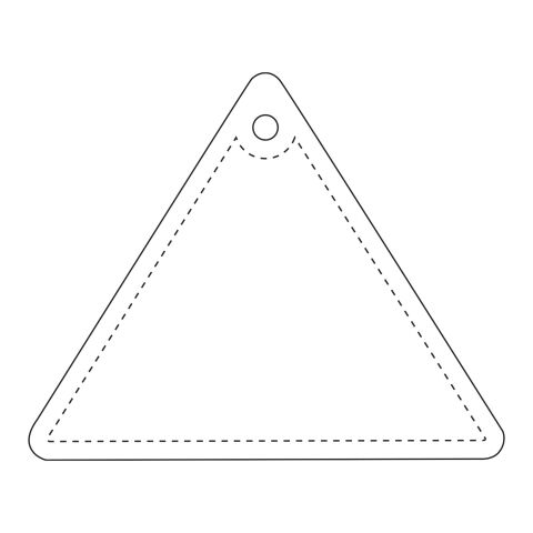 RFX™ Dreieckiger reflektierender TPU-Aufhänger weiß | ohne Werbeanbringung | Nicht verfügbar | Nicht verfügbar