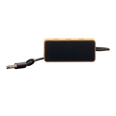 SCX.design H21 8-in-1 USB-Hub mit doppeltem Eingang und 6 Anschlüssen holz | ohne Werbeanbringung | Nicht verfügbar | Nicht verfügbar