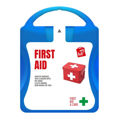 mykit, first aid, kit transparent blau | Nicht verfügbar | 1-farbiger Digitaler Aufkleber | Vorderseite | 90 mm x 127 mm