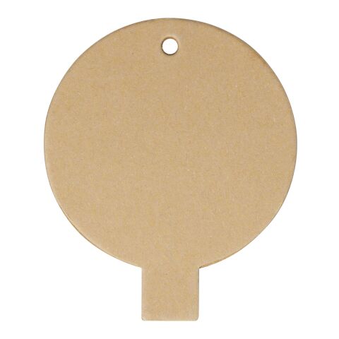 USB-Stick 2.0 rund aus recyceltem Papier Kraftpapier | 64 GB | 1-farbiger Tampondruck | Vorderseite | Ø 40 mm