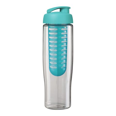 H2O Tempo® 700 ml Sportflasche mit Klappdeckel und Infusor transparent-aquablau | ohne Werbeanbringung | Nicht verfügbar | Nicht verfügbar