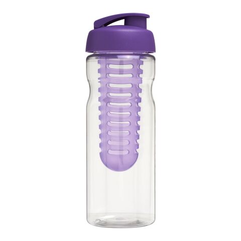 H2O Base® 650 ml Sportflasche mit Klappdeckel und Infusor transparent-lila | ohne Werbeanbringung | Nicht verfügbar | Nicht verfügbar