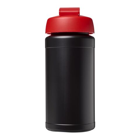 Baseline® Plus 500 ml Sportflasche mit Klappdeckel schwarz-rot | ohne Werbeanbringung | Nicht verfügbar | Nicht verfügbar
