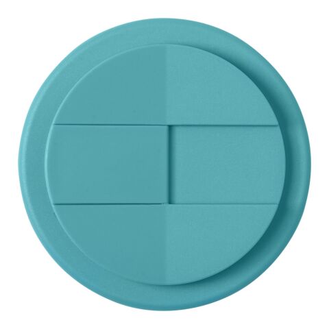 Americano® Espresso Eco 250 ml recycelter Isolierbecher mit auslaufsicherem Deckel schwarz-aquablau | ohne Werbeanbringung | Nicht verfügbar | Nicht verfügbar