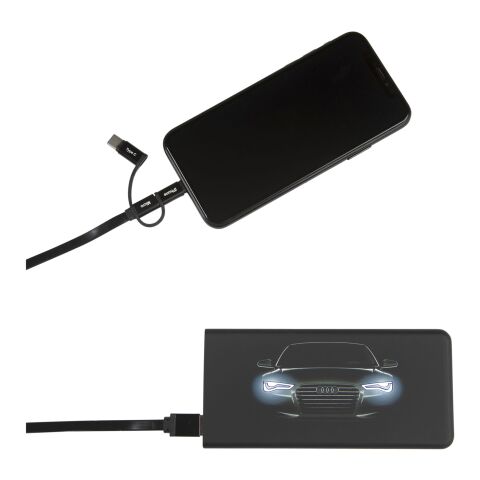 SCX.design P15 5000 mAh Powerbank mit Leuchtlogo Standard | schwarz | ohne Werbeanbringung | Nicht verfügbar | Nicht verfügbar