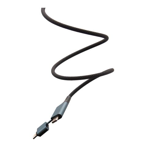 SCX.design C52 100W magnetisches, ultraschnelles 4-in-1 Ladekabel aus rPET Standard | gun metal | ohne Werbeanbringung | Nicht verfügbar | Nicht verfügbar