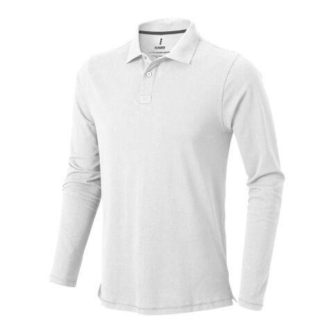 Oakville Langarm Poloshirt Standard | weiss | XL | ohne Werbeanbringung | Nicht verfügbar | Nicht verfügbar | Nicht verfügbar