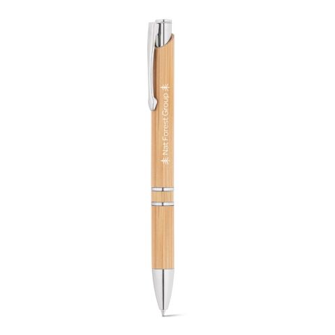 BETA BAMBOO. Kugelschreiber aus Bambus mit Clip und Details aus Metall Natur | ohne Werbeanbringung | Nicht verfügbar | Nicht verfügbar | Nicht verfügbar
