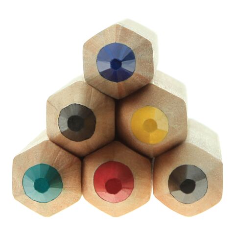 JUMBO Buntstifte, 6er Set, inklusive Rundumdruck 4c Offsetdruck