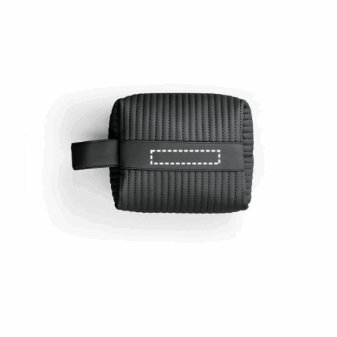 GILI. Kulturbeutel aus PU (21% recyceltes PU und 30% recyceltes Polyester) schwarz | ohne Werbeanbringung | Nicht verfügbar | Nicht verfügbar | Nicht verfügbar