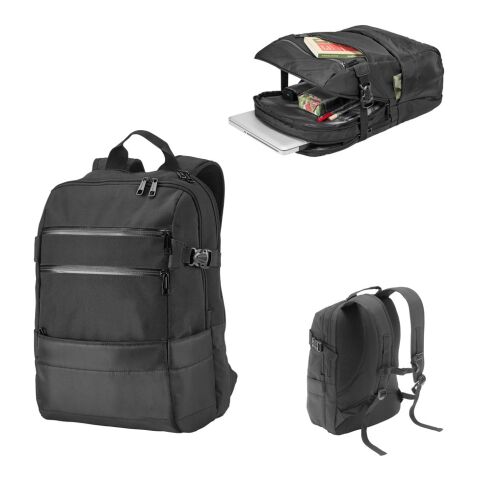 ZIPPERS BPACK. Laptop-Rucksack 15.6&#039;&#039; aus 840D und 300D-Jacquard Schwarz | ohne Werbeanbringung | Nicht verfügbar | Nicht verfügbar