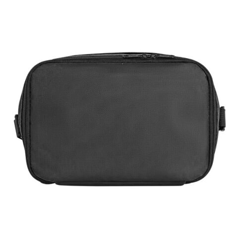 CANCUN. Kühltasche aus recyceltem 600D-Polyester mit verstellbarem Gurtband Schwarz | ohne Werbeanbringung