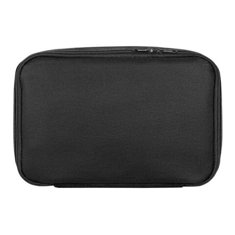 CANCUN LARGE. Kühltasche aus 600D, recyceltem Polyester, mit verstellbarem Gurtband Schwarz | ohne Werbeanbringung