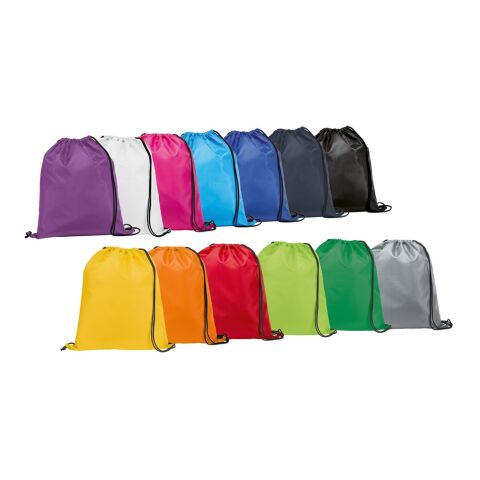 CARNABY. 210D Rucksacktasche mit schwarzen Zugbändern Rosa | ohne Werbeanbringung