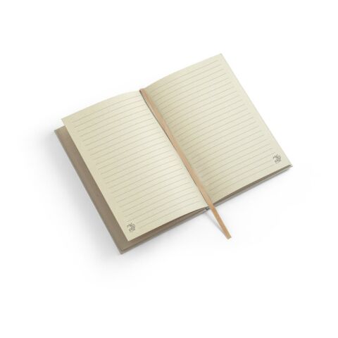 DICKINSON. A5-Notizbuch mit festem Einband, hergestellt aus Zuckerrohrpapier (80 % zuckerrohr) mit linierten Seiten Natur | ohne Werbeanbringung | Nicht verfügbar | Nicht verfügbar | Nicht verfügbar