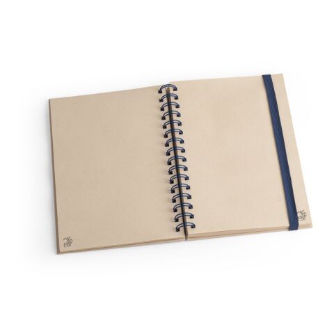 PROUST. A5 Notizbuch mit Ringen, fester Einband, aus Zuckerrohrpapier (80% zuckerrohr) mit unbedruckte Seiten Blau | ohne Werbeanbringung | Nicht verfügbar | Nicht verfügbar | Nicht verfügbar