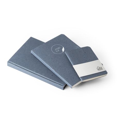 COFFEEPAD SEMI-RIGID. Notizbuch A5 mit semi-flexiblem Cover aus Kaffeeschalenverwertung (65%) Blau | ohne Werbeanbringung | Nicht verfügbar | Nicht verfügbar | Nicht verfügbar