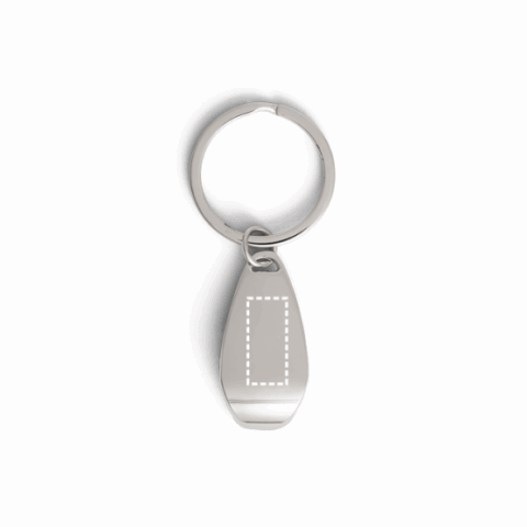 HELLI. Schlüsselanhänger aus Metall mit einem Flaschenöffner Silber | ohne Werbeanbringung | Nicht verfügbar | Nicht verfügbar | Nicht verfügbar