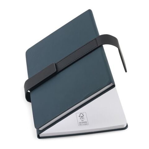 SANDERSON. A5 Notizbuch aus PU (50% recycelt) mit zwei Blöcken: linierte Seiten und unlinierte Seiten Blau | ohne Werbeanbringung | Nicht verfügbar | Nicht verfügbar | Nicht verfügbar