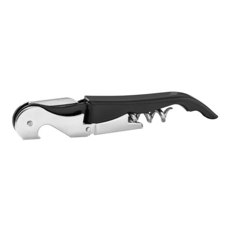 MALBEC. Korkenzieher aus Metall und PP Schwarz | ohne Werbeanbringung