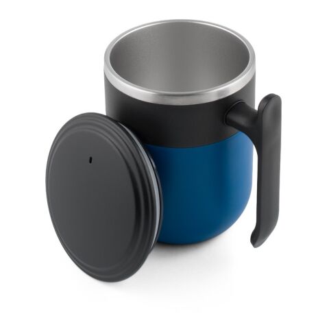 MALDINI. Reisebecher mit Innenwand aus Edelstahl und matter Oberfläche, 400 mL Blau