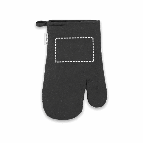 RICKEY. Küchenhandschuh aus Baumwolle (60% recycelter) schwarz | ohne Werbeanbringung | Nicht verfügbar | Nicht verfügbar | Nicht verfügbar