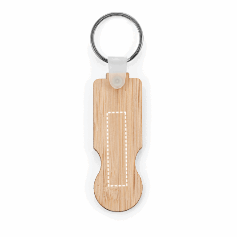 SHOPZ. Schlüsselanhänger aus Bambus mit münzförmigem Ende Natur | ohne Werbeanbringung | Nicht verfügbar | Nicht verfügbar | Nicht verfügbar