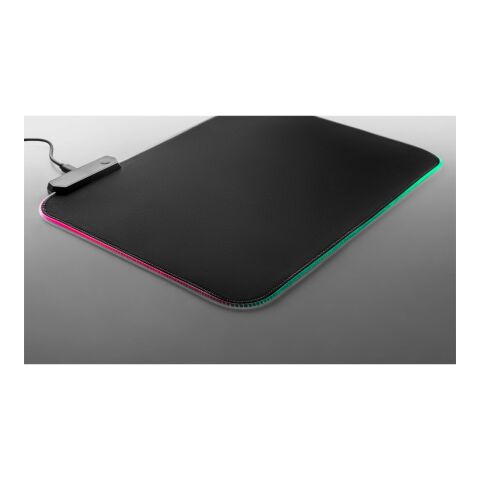 THORNE MOUSEPAD RGB. Gaming-Mauspad mit RGB-LED-Leuchten aus Polyester schwarz | ohne Werbeanbringung | Nicht verfügbar | Nicht verfügbar | Nicht verfügbar