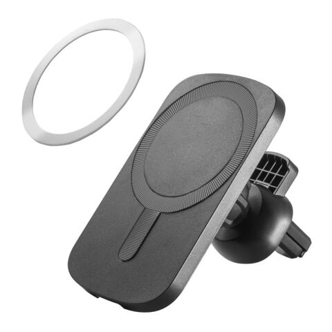 KOCH. Smartphone Halterung für das Auto mit drahtlosem magnetischem Ladegerät 15W in Recyceltes ABS (100% rABS) Schwarz | ohne Werbeanbringung