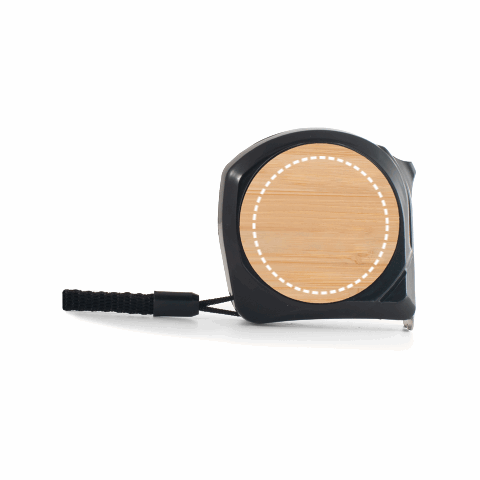 ODENSE V. 5 Meter Maßband aus recyceltes ABS (100% rABS) und Bambus schwarz | ohne Werbeanbringung | Nicht verfügbar | Nicht verfügbar