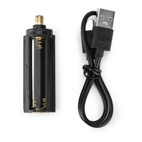 YVIAN. Recycled aluminium rechargeable torch (100% rAL) 10 W schwarz | ohne Werbeanbringung | Nicht verfügbar | Nicht verfügbar | Nicht verfügbar