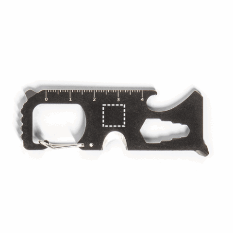 SCREWY. Multifunktionskarte aus Edelstahl mit 8 Funktionen schwarz | ohne Werbeanbringung | Nicht verfügbar | Nicht verfügbar | Nicht verfügbar