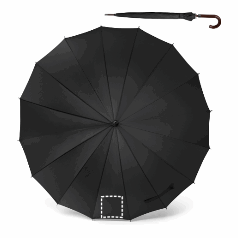 HEDI. Regenschirm mit 16 Stangen aus 190T-Pongee mit automatischer Öffnung schwarz | ohne Werbeanbringung | Nicht verfügbar | Nicht verfügbar | Nicht verfügbar