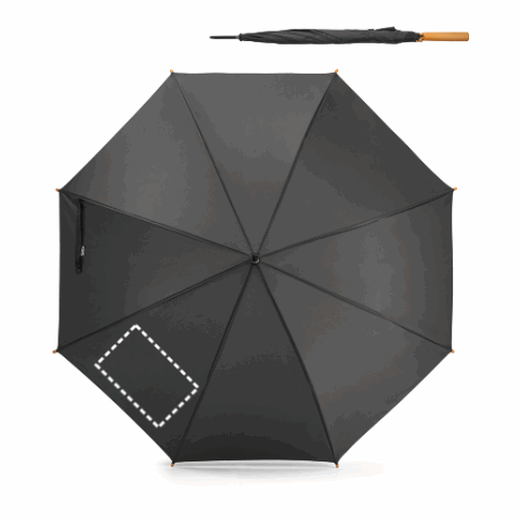 APOLO. Regenschirm aus recyceltem Polyester (100% rPET) Pongé mit automatischer Öffnung schwarz | ohne Werbeanbringung | Nicht verfügbar | Nicht verfügbar | Nicht verfügbar