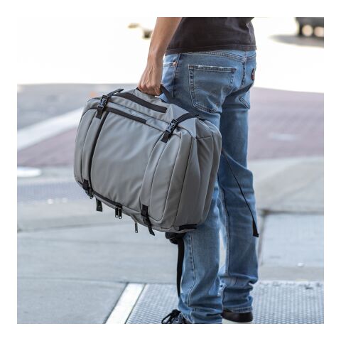 Galindo 22L Rucksack aus rPET. Seitlichem Griff. Laptops bis 17" Grau