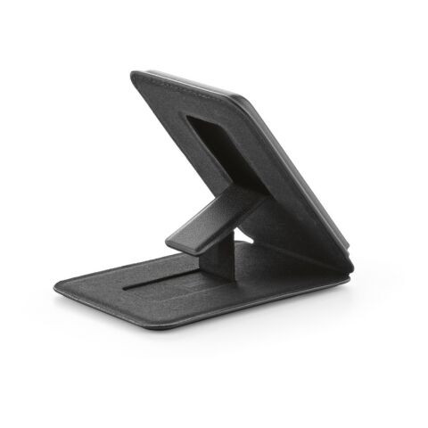 Hilbert 2-in-1 Kartenetui und Smartphone-Ständer aus veganem Leder Schwarz