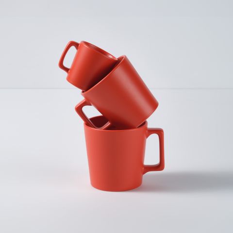 Thames 250 Tasse aus Keramik, 270ml. Matte Oberfläche Rot | ohne Werbeanbringung | Nicht verfügbar | Nicht verfügbar | Nicht verfügbar