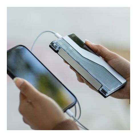 Voltix Powerbank aus rABS mit 10000 mAh. 18 W. LED-Anzeige Schwarz | ohne Werbeanbringung | Nicht verfügbar | Nicht verfügbar | Nicht verfügbar