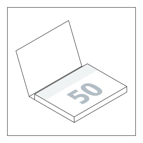 Haftnotizblock Cover Karton Format mittel Karton-Umschlag Nicht verfügbar | Nicht verfügbar | Nicht verfügbar | 100 × 72&nbsp;mm / weiß | matt