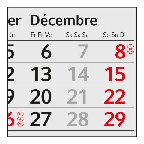 Tischkalender Desktop 3 Steel Edelstahl-Aufsteller gebürstet Hellgrau | 105 × 230 mm | ohne Werbeanbringung | 1 Jahr