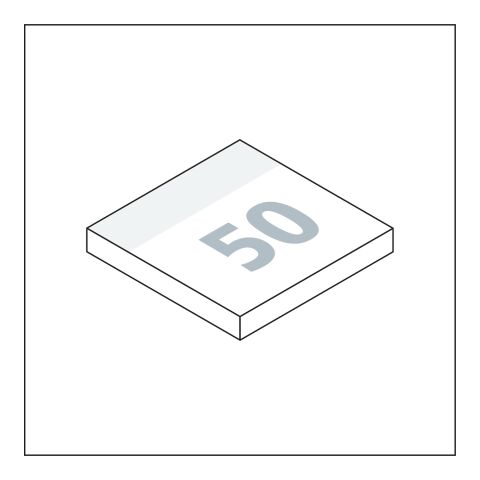 Haftnotizblock Basic 72 × 72 mm Format quadratisch 72 × 72 mm | ohne Werbeanbringung | 50.0