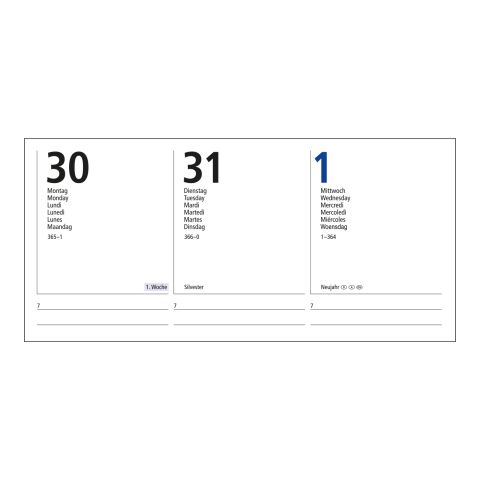 Wochenkalender Media 175 × 245 mm Papier-Hardcover 175 × 245 mm | ohne Werbeanbringung | matt