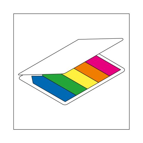 Haftmarker-Set Multi-Card Umschlag mikroperforiert 85 × 55 mm | ohne Werbeanbringung | ohne Werbeanbringung | Pfeil/Folie | matt