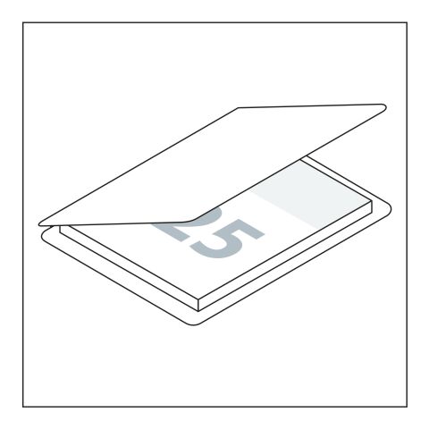 Haftnotizblock Multi-Card Format klein Umschlag mikroperforiert 72 × 50 mm | Nicht verfügbar | ohne Werbeanbringung | ohne Werbeanbringung | weiß | matt