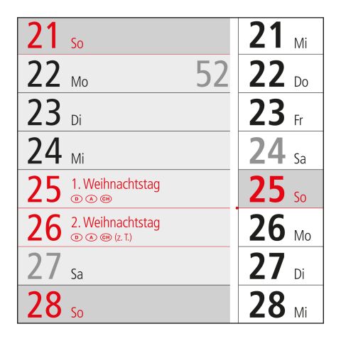 3-Monatskalender Einblatt Spectrum 3 Streifenkalender 3 Monate Hellgrau | 300 × 600 mm | ohne Werbeanbringung