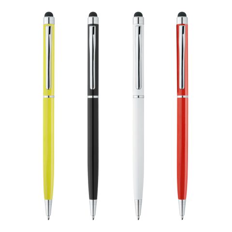 Sleek Stylus Kugelschreiber weiß | 1-farbiger Siebdruck | Schaft-Clipverlängerung | 15.00 mm x 38.00 mm