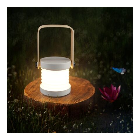 Coollux Multifunktions-LED-Lampe mit Bambusgriff Weiss